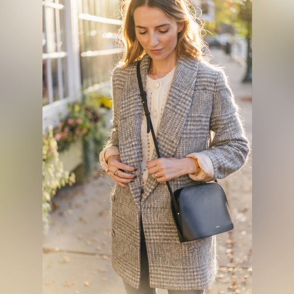 COPY - 🦄SEZANE James coat in grey checkered print - Picture 4 of 8